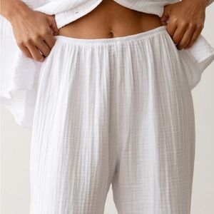 DONNI. White Straight Leg Pants